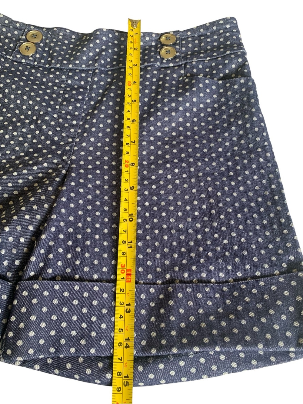 Rekucci Polka Dot Navy Women's Shorts - Picture 6 of 9